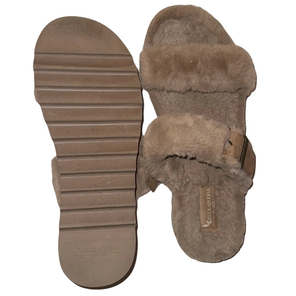Kookaburra by Ugg Women’s Furr-ah Tan Strappy Slides Sz 10 - Picture 5 of 6